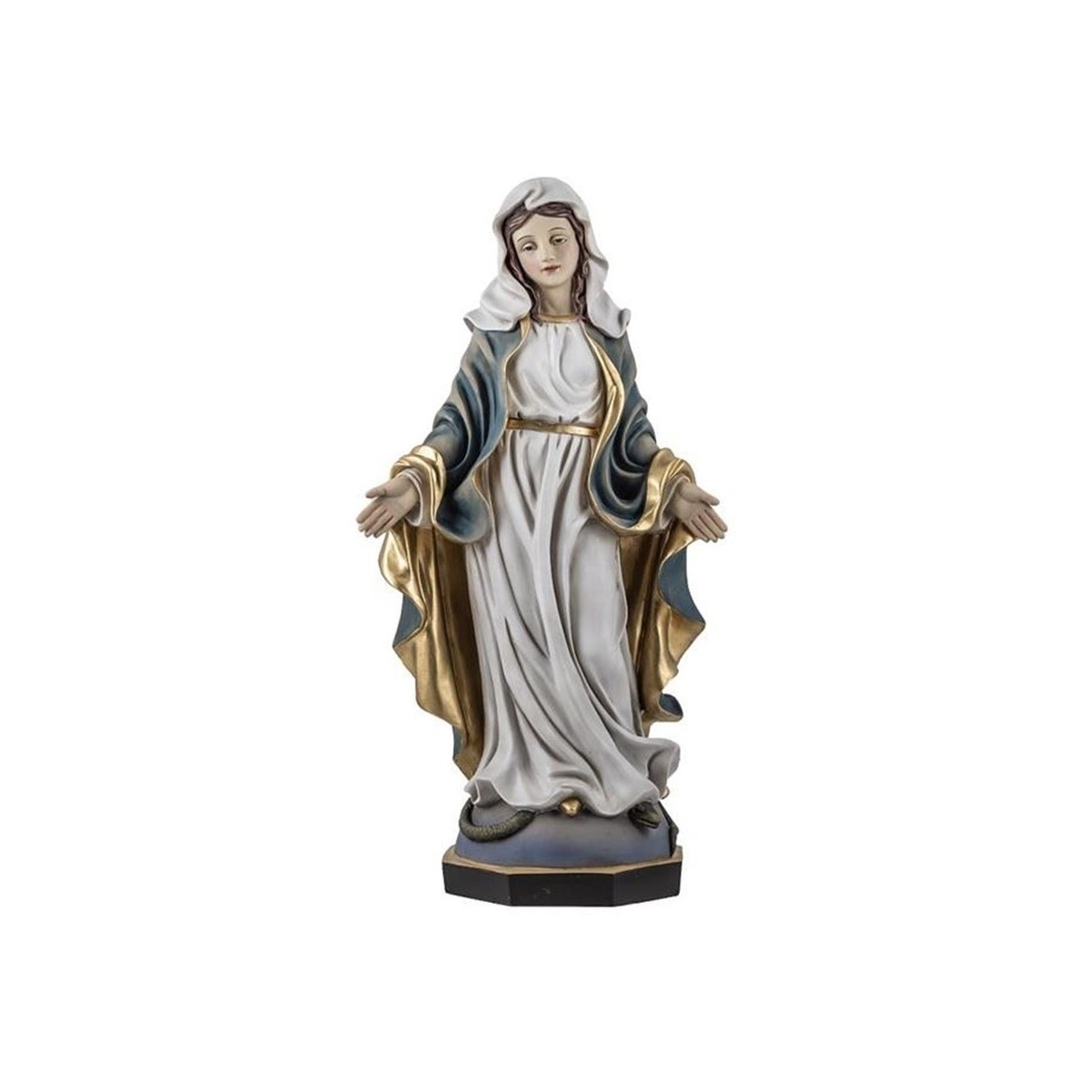 Virgen Milagrosa figura religiosa 40 cm. imagen en movimiento resina ...